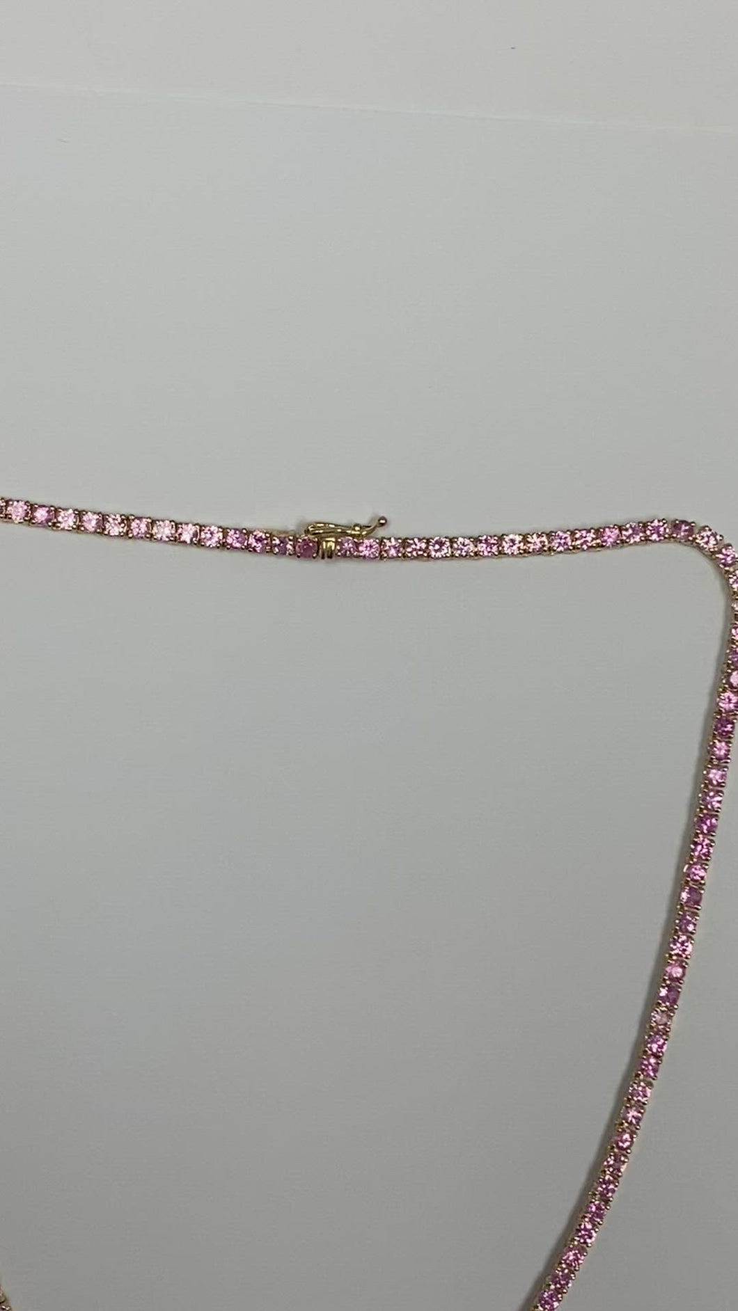 Tennis Bracelet: 3.05 carats, Pink Sapphires + Diamonds — Jemma Lulu Designs