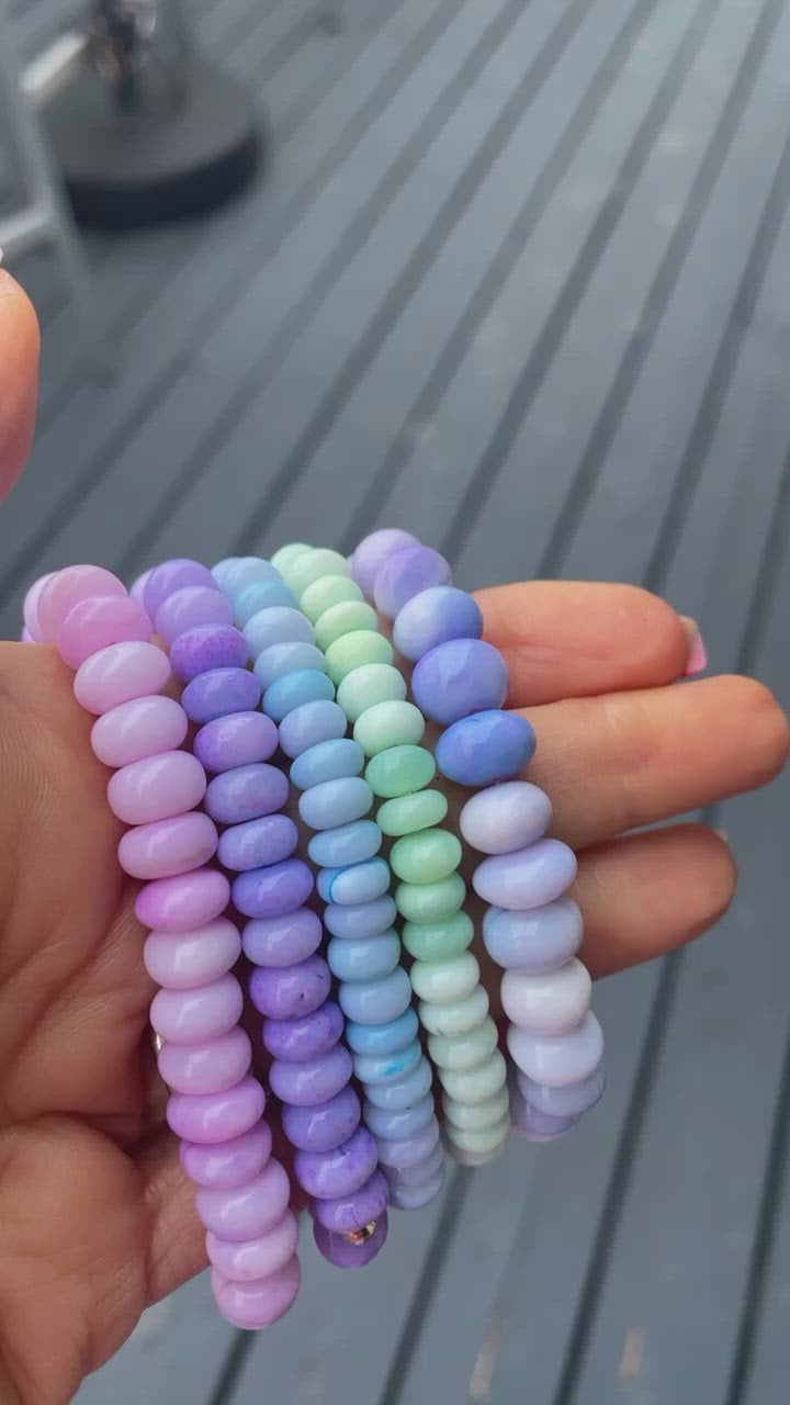 Electric opal bracelet collection