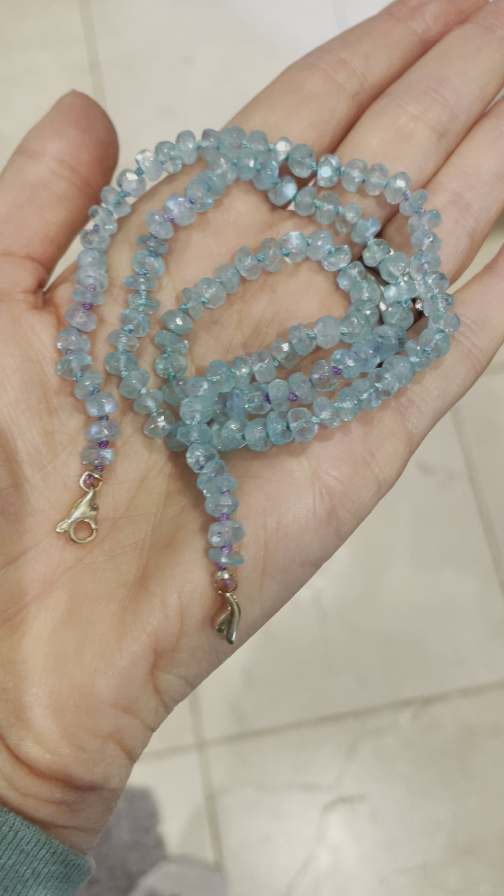 Mermaid moonstone necklace
