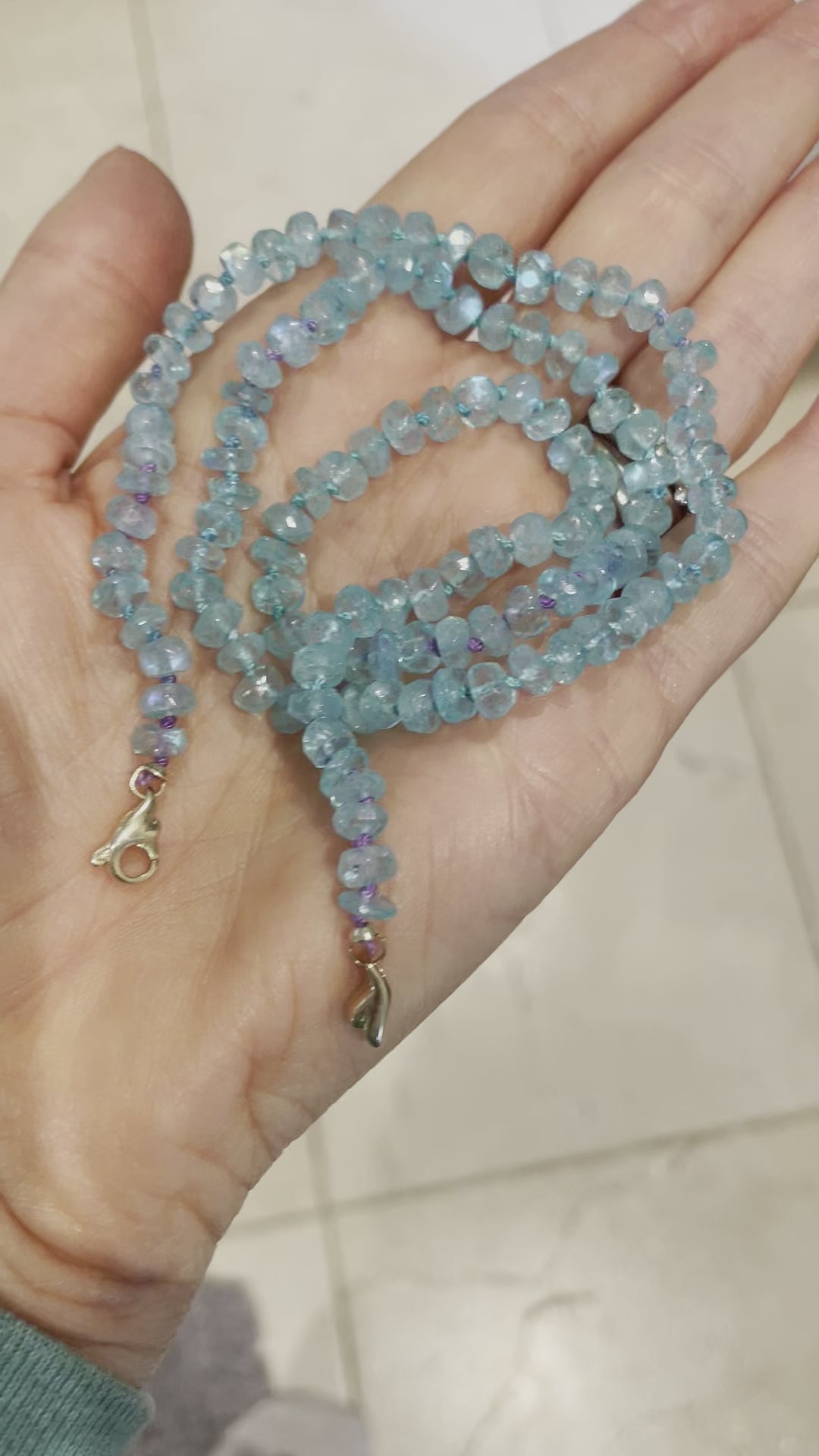 Mermaid moonstone necklace