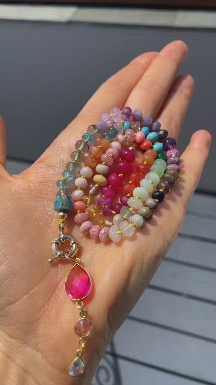 Dainty gemstone rainbow