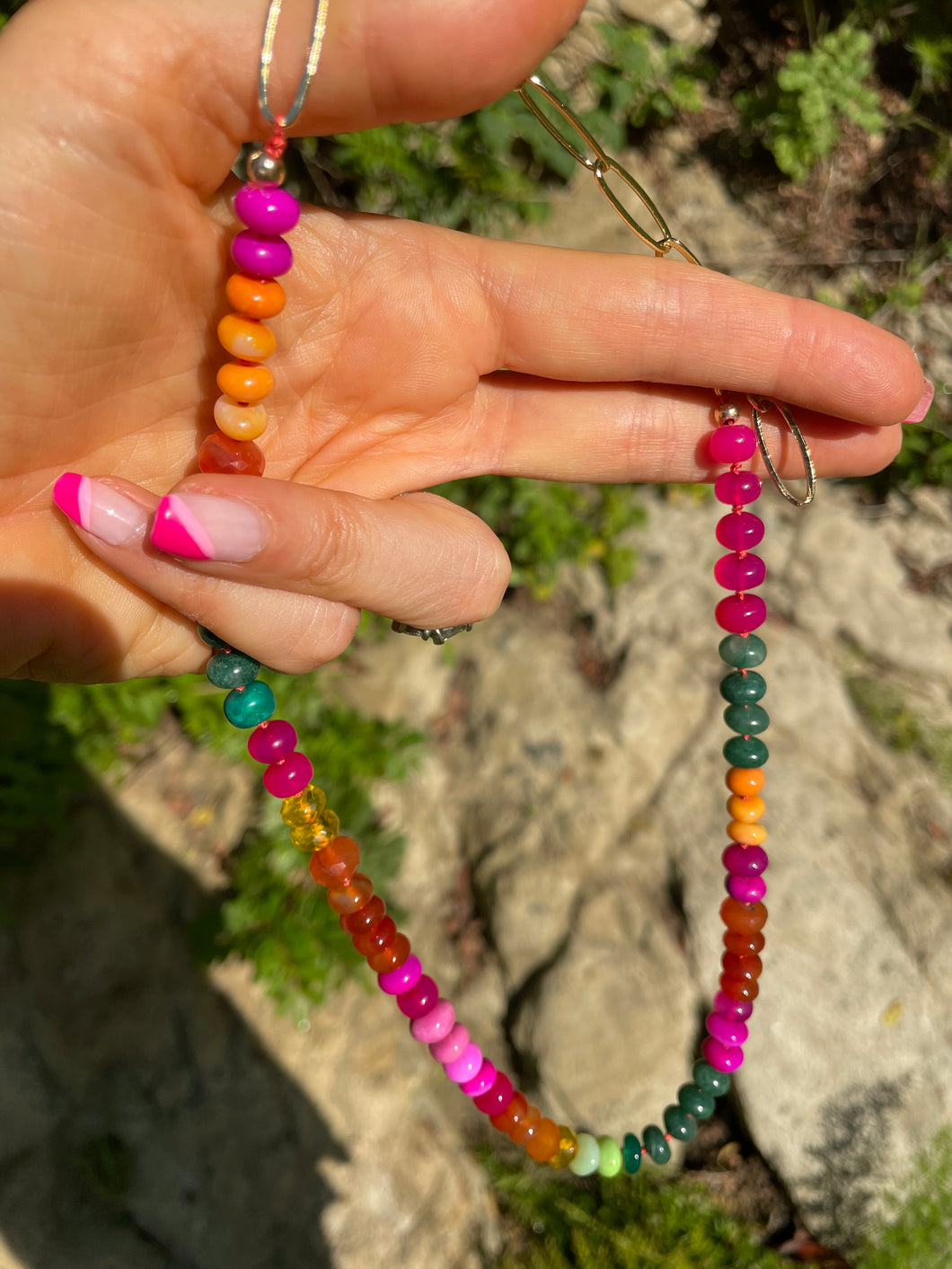 Festival gemstone necklace