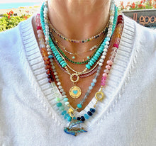 Load image into Gallery viewer, Chunky 14kt Arizona Turquoise necklace
