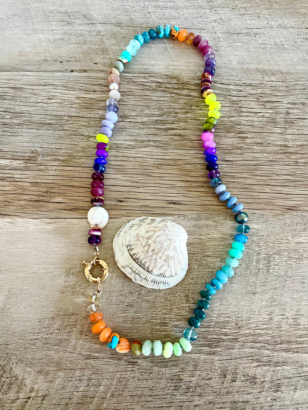 Tide pools gemstone necklace