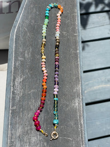 Dainty gemstone rainbow