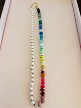 Load image into Gallery viewer, Bold pearl halfsie necklace
