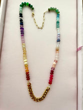 Load image into Gallery viewer, Edgy Rainbow chain necklace
