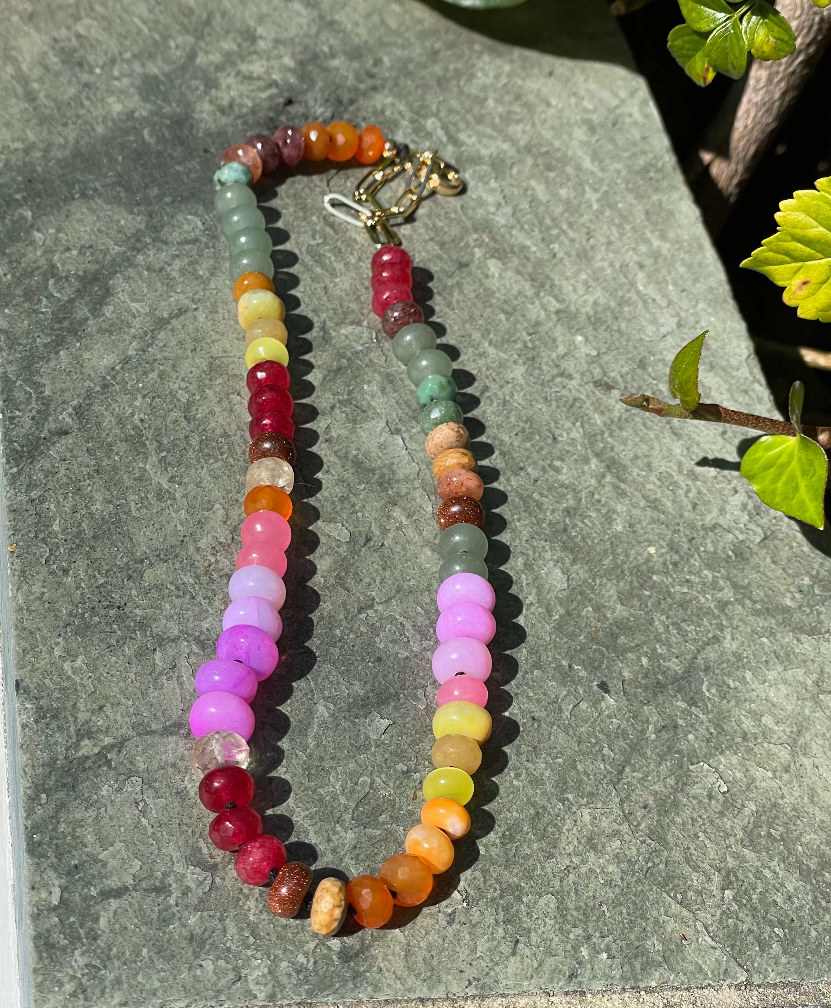 Summer of Love gemstone necklace