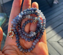 Load image into Gallery viewer, Ocean blue ombré sapphires
