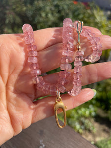 Strawberry quartz necklace