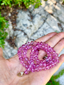 Pink topaz necklace