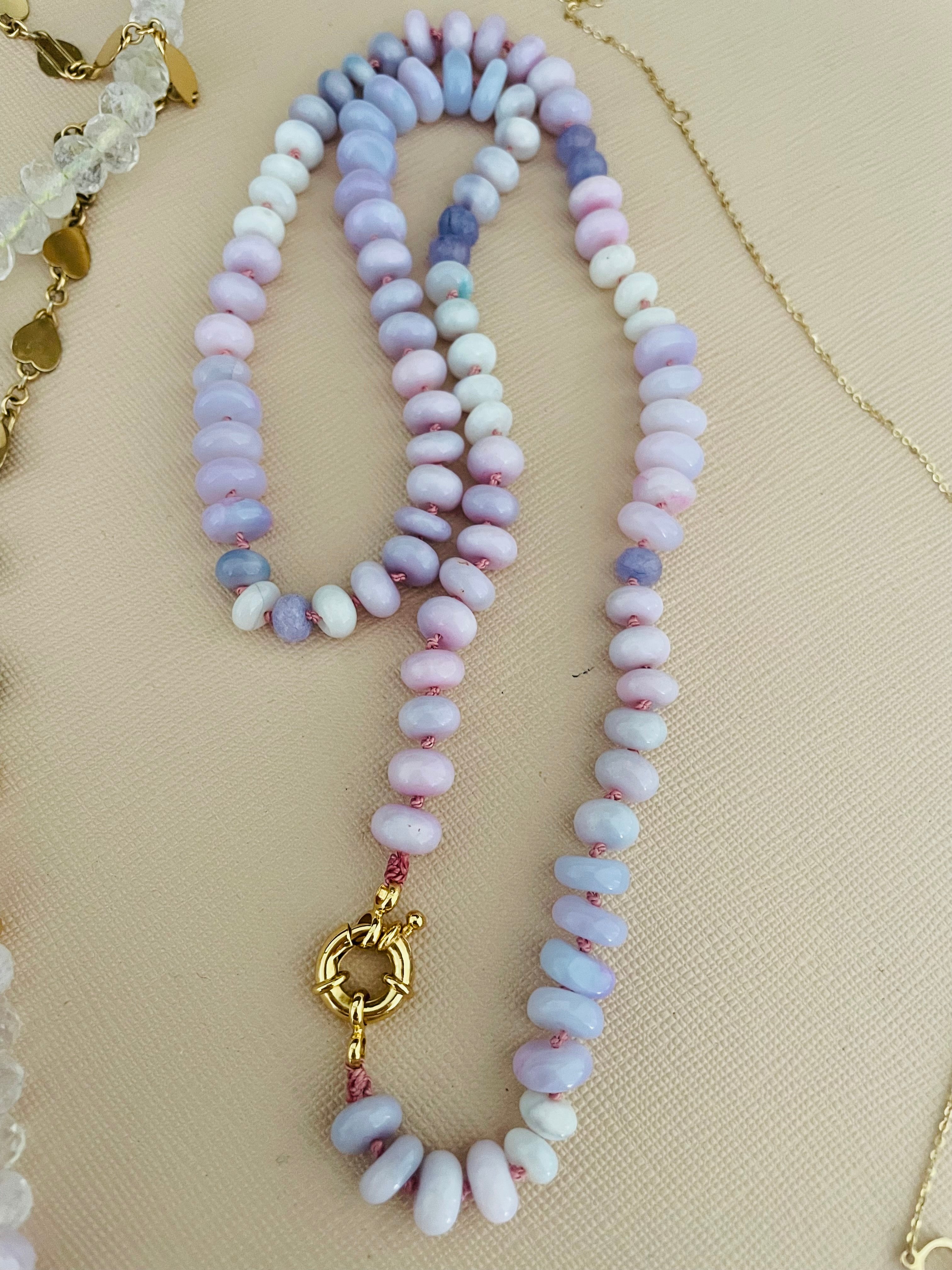 Purple-icious ombré opal necklace