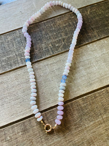 Lilac magic gemstone necklace