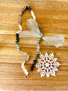 Frosty gemstone necklace