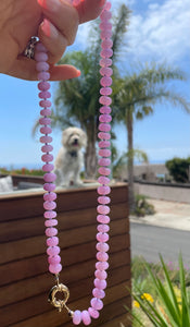 Peony opal necklace