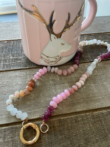 Malibu reindeer gemstone necklace