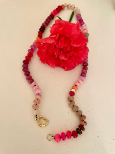 Hibiscus gemstone necklace