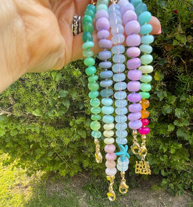 Summer gemstone bracelets