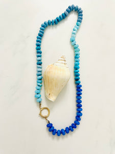 Cabo Wabo ombré blue necklace