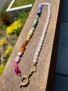 Healing rainbow necklace