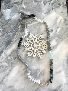 Frosty gemstone necklace