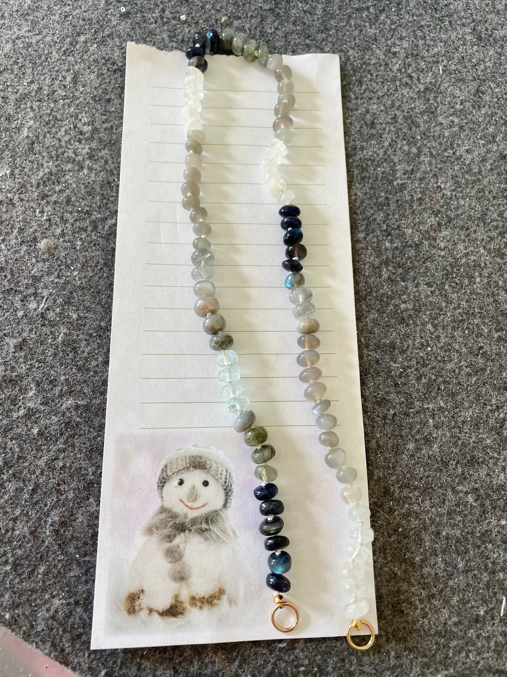 Frosty gemstone necklace