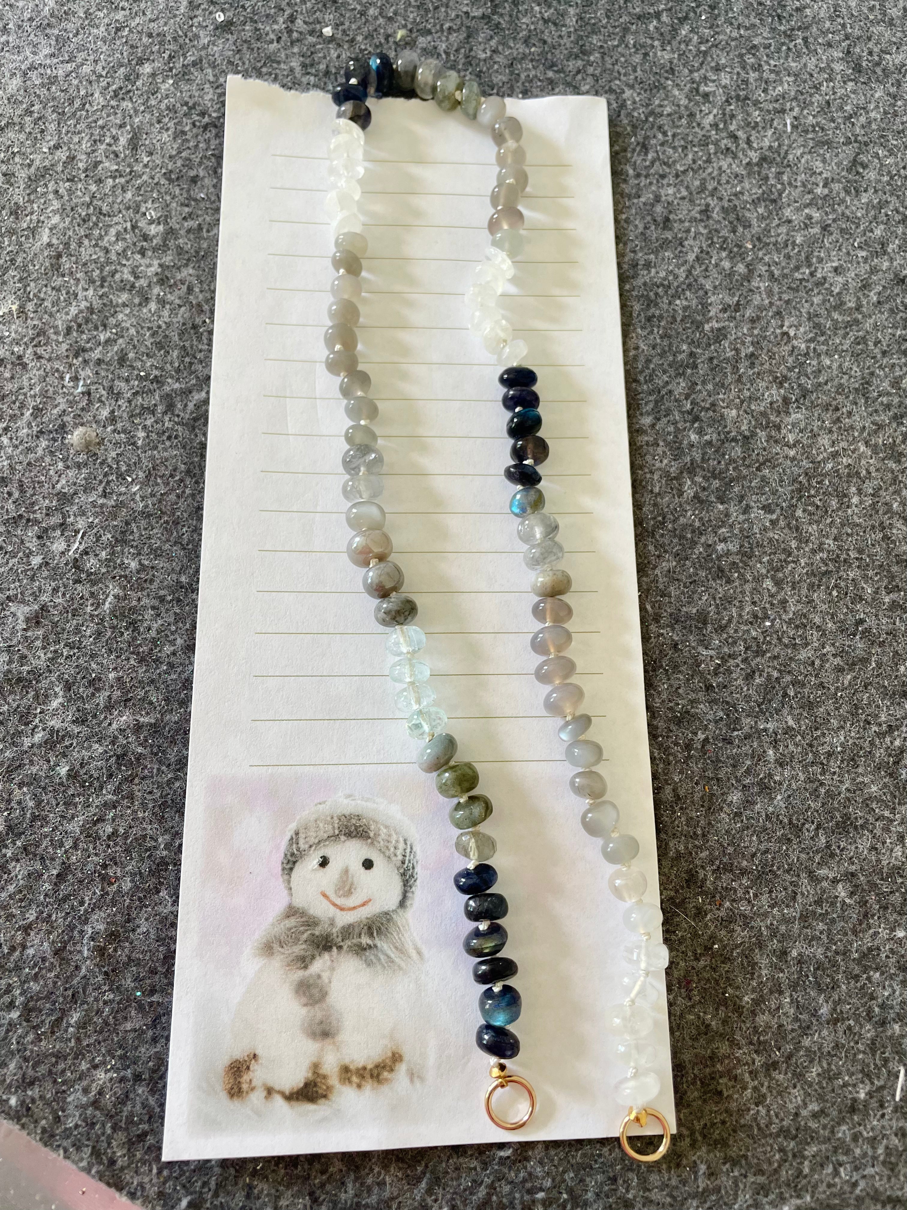 Frosty gemstone necklace