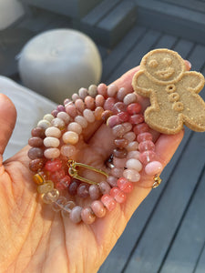 Gingerbread gemstone necklace