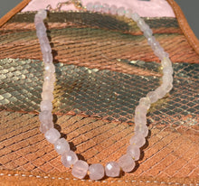 Load image into Gallery viewer, Rose quartz cubes necklace
