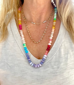 Malibu adjustable rainbow necklace