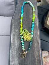 Load image into Gallery viewer, Neon peacock necklace
