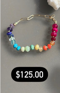 Gemstone halfsie bracelets