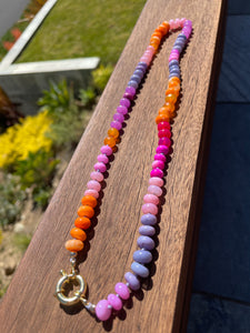 Santorini gemstone necklace