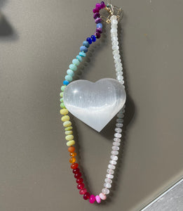 Selenite rainbow halfsie