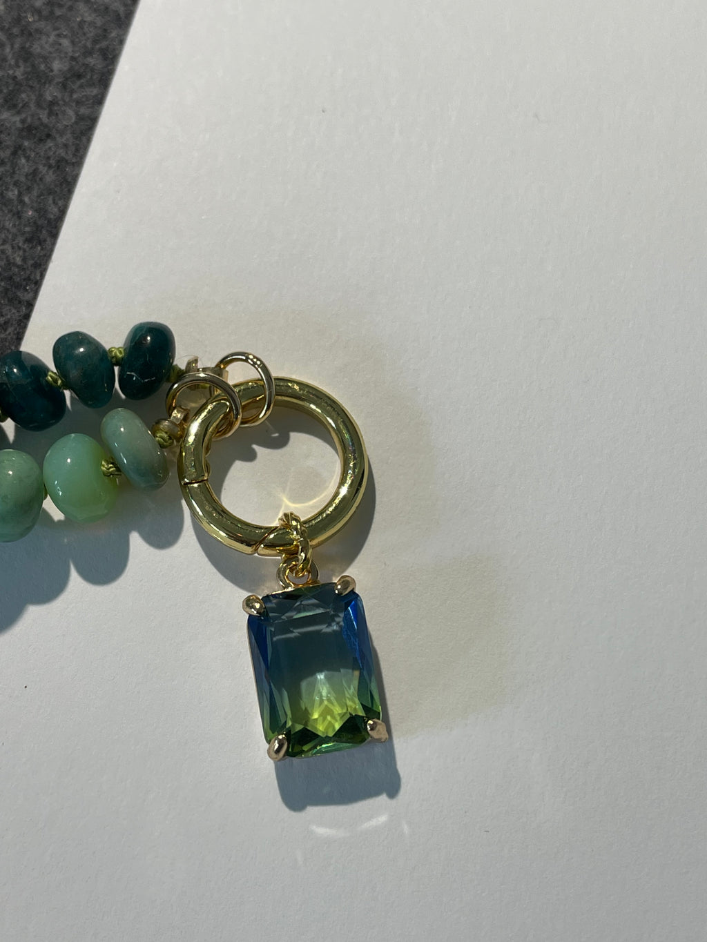 Neon peacock necklace