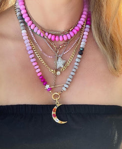 Perfectly pink opal necklace