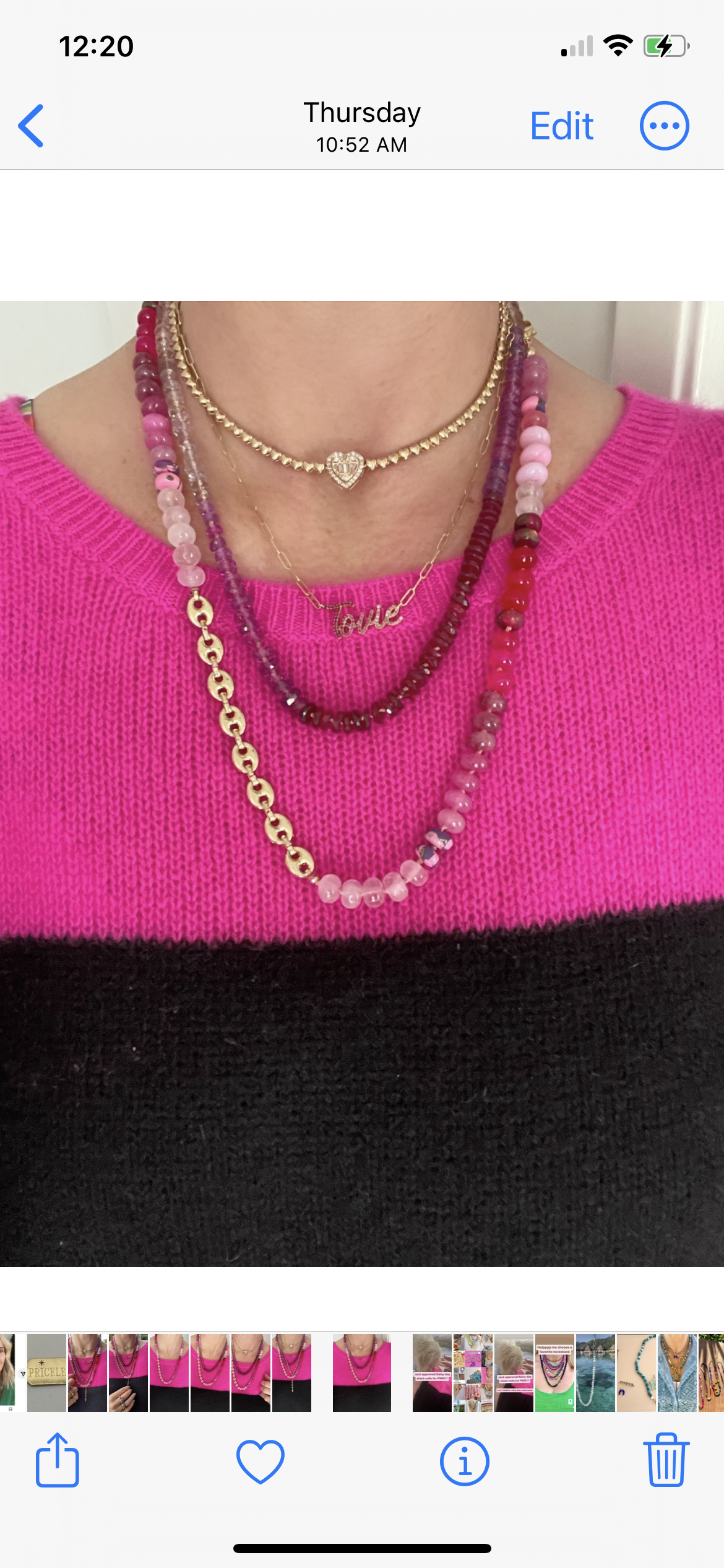 Rosa pink gemstone necklace