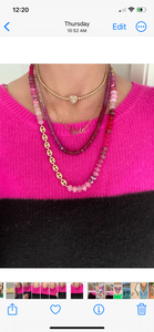 Rosa pink gemstone necklace