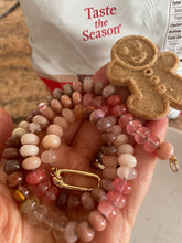 Load image into Gallery viewer, Gingerbread gemstone necklace
