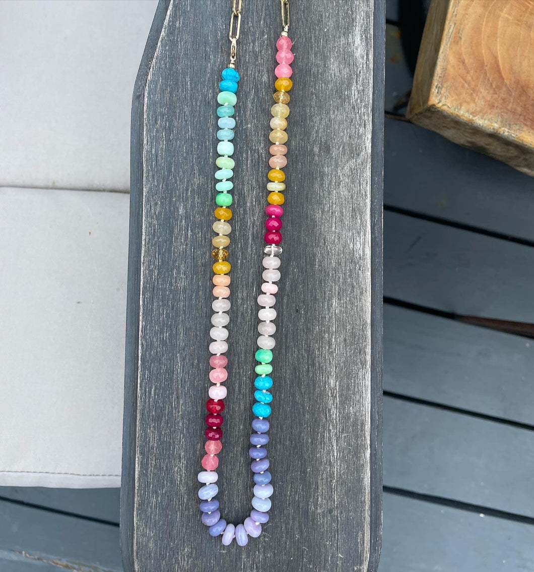 Malibu adjustable rainbow necklace