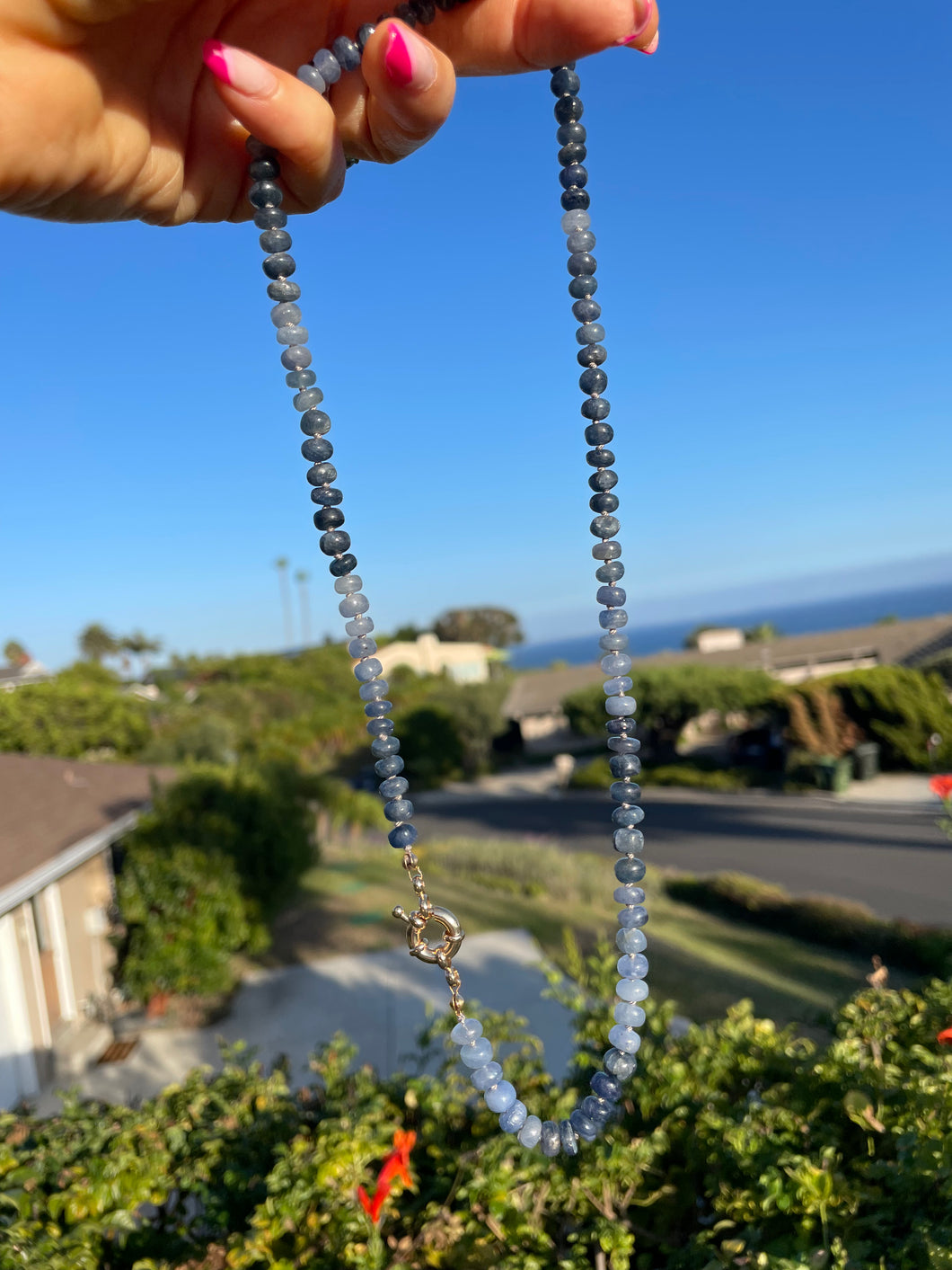 Ocean blue ombré sapphires