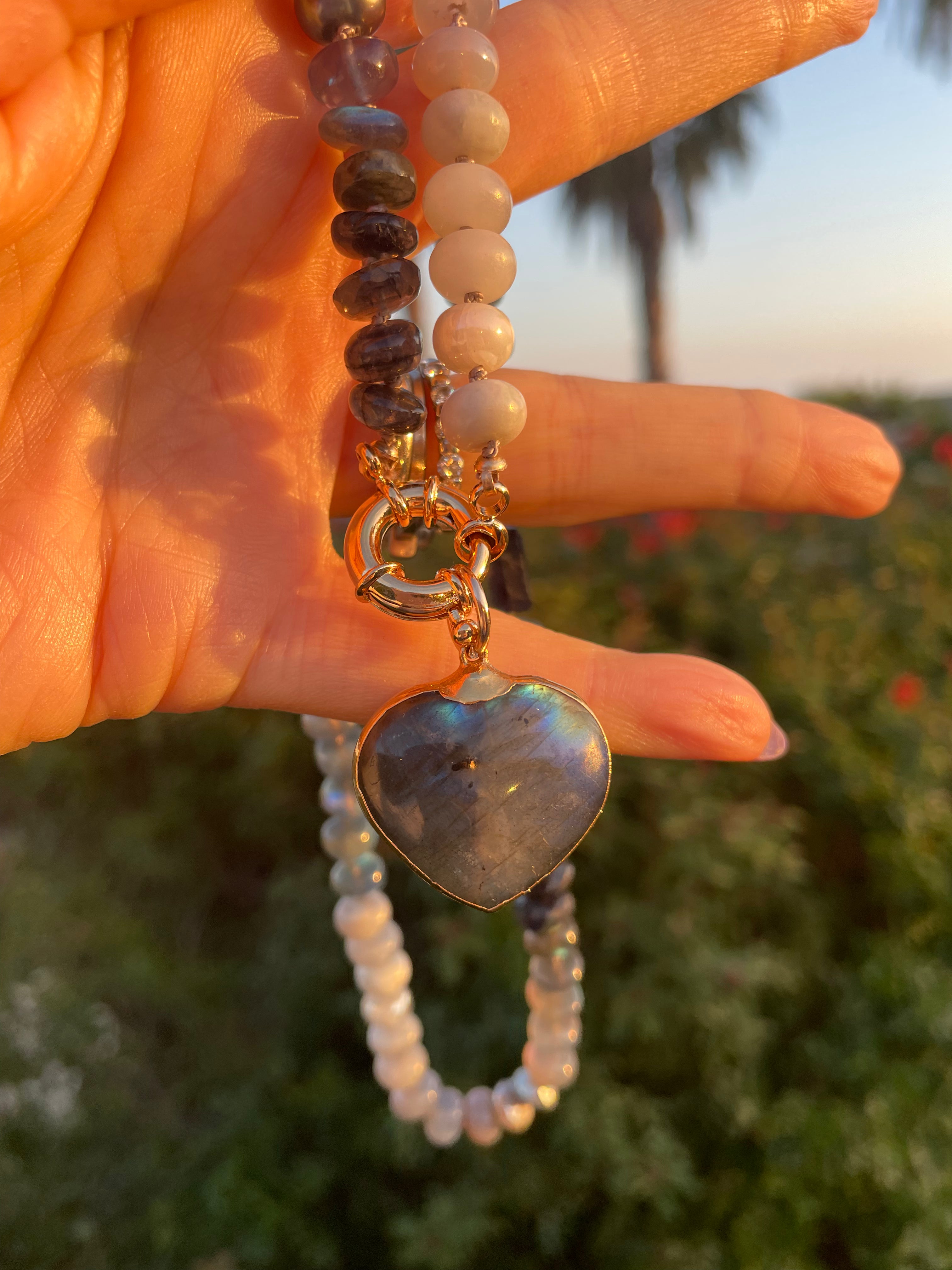 Cosmos gemstone necklace