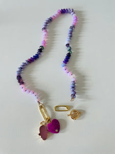 Wild Berry gemstone necklace