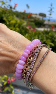 Peony opal gemstone bracelet