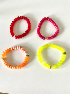 Glow girl neon bracelet collection