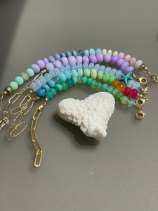 Summer gemstone bracelets