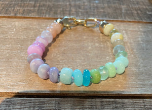 Pastel knotted gemstone bracelet