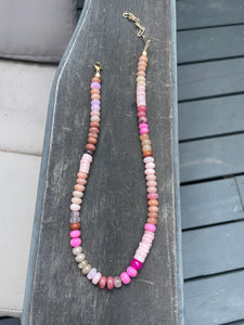 Pink dunes rustic necklace