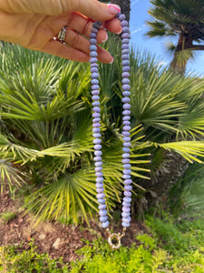 Perfectly purple opal necklace