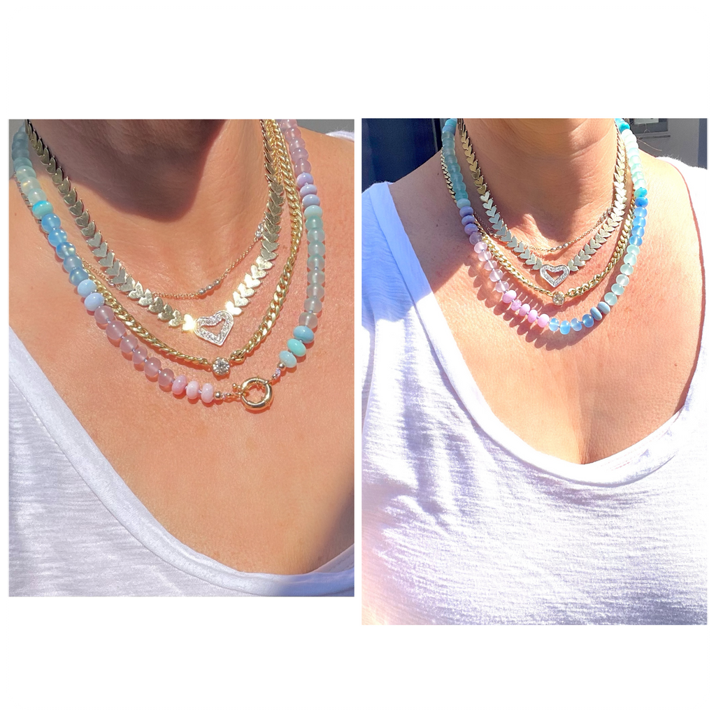 Unicorn glow pastel necklace